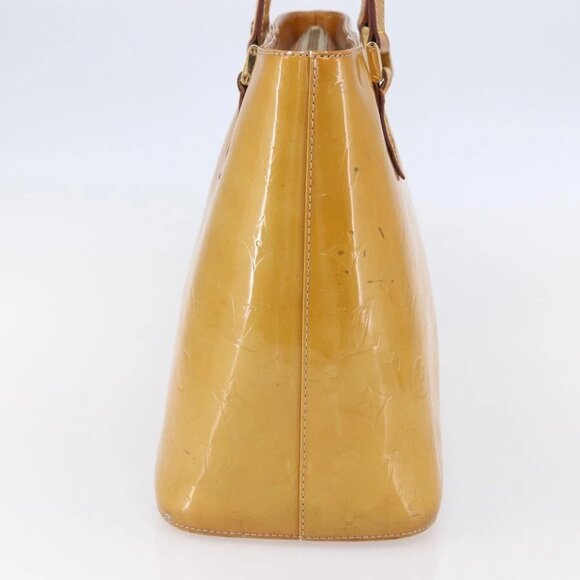 LOUIS VUITTON Monogram Vernis Houston Hand Bag Beige M91004 LV Auth 149327 - Picture 6 of 16